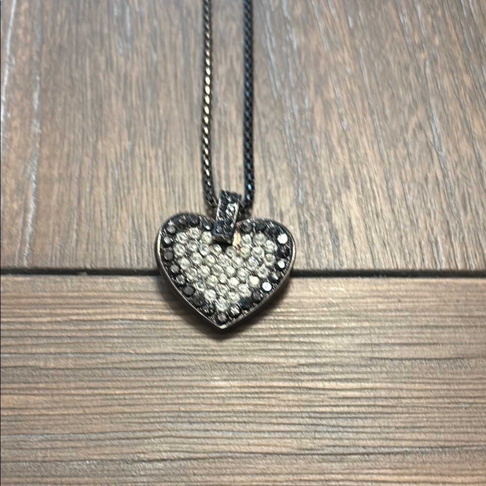 Heart Pendant Necklace with Silver Accents